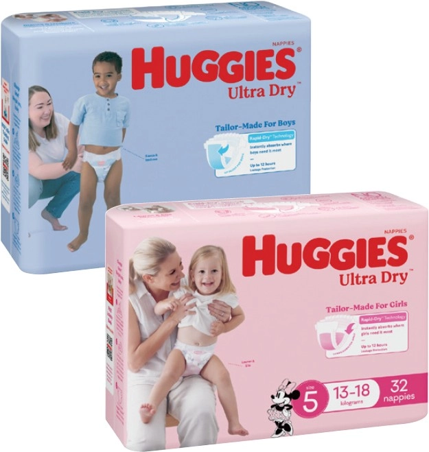 Huggies Ultra Dry Bulk Nappies 30 Pack-54 Pack