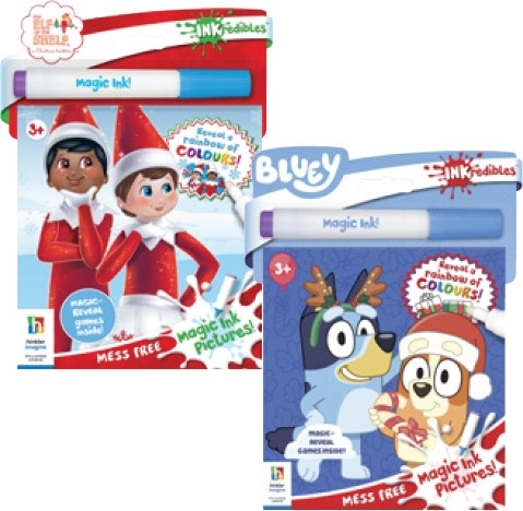 Inkredibles Bluey Christmas Magic Ink Pictures or Elf on the Shelf Magic Ink