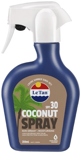 Le Tan Coconut Sunscreen Spray SPF30 250mL^