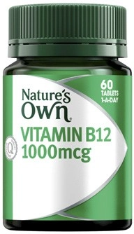 Nature's Own Vitamin B12 1000mcg Tablets 60 Pack