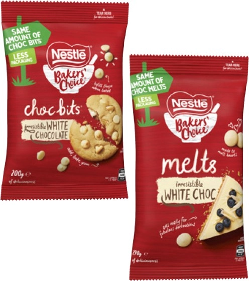 Nestlé Baking Chocolate Bits, Melts or Blocks 180g-290g