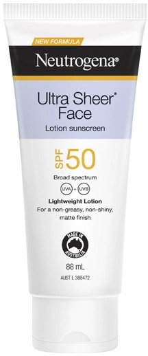 Neutrogena Ultra Sheer Face Sunscreen SPF50 88mL^