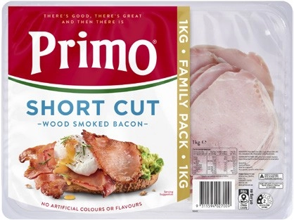 Primo Rindless Short Cut Bacon 1kg