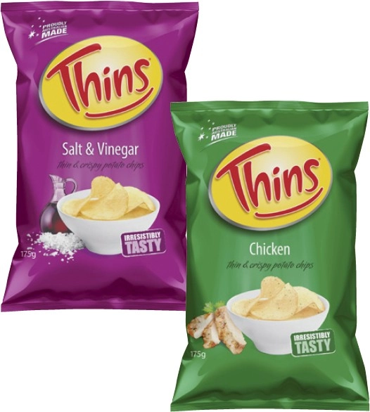 Thins Potato Chips 150g-175g