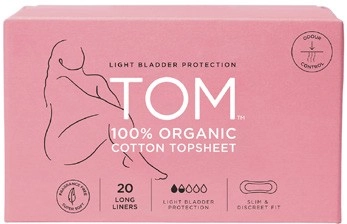 Tom Organic Incontinence Long Liners 20 Pack