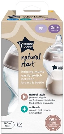 Tommee Tippee Natural Start Anti-Colic Baby Bottle 260mL 0+ Months 1 Each