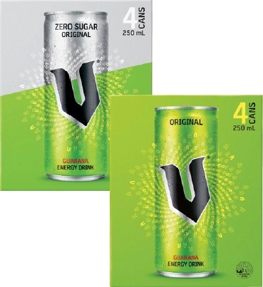 V Energy Drink 4x250mL