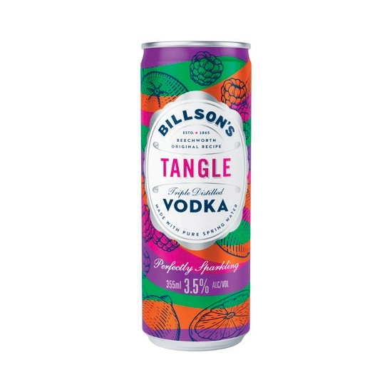 Billson’s Vodka Fruit Tangle Cans 4x355ml