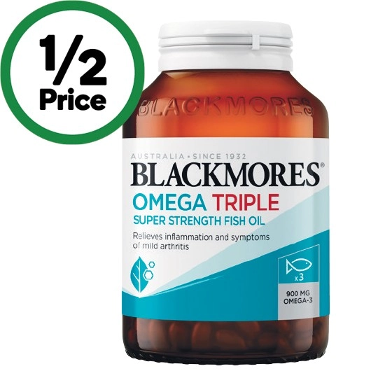 Blackmores Omega Triple Super Strength Fish Oil Capsules Pk 60~