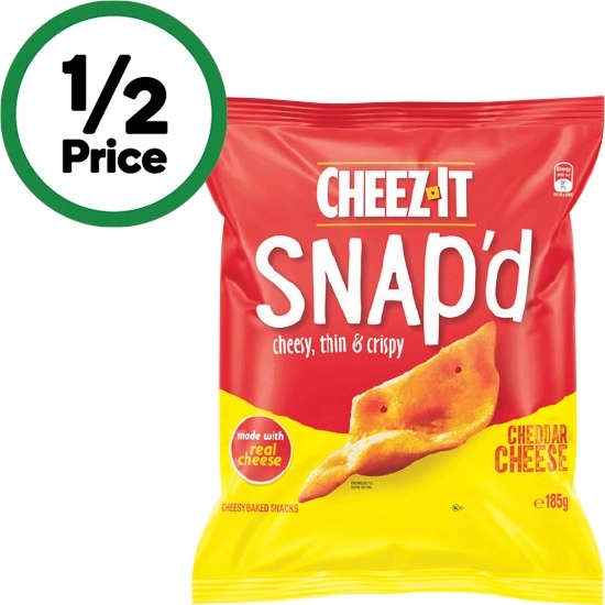 Cheez It Snap’d Cheesy Baked Snacks 185g