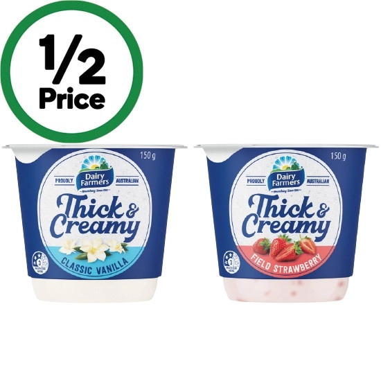 Dairy Farmers Thick & Creamy Yoghurt Pots 140-150g – From the Fridge