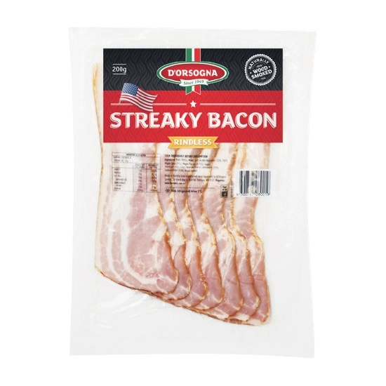 D’Orsogna Streaky Bacon 200g – From the Fridge