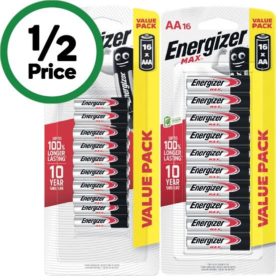 Energizer Max AA or AAA Pk 16