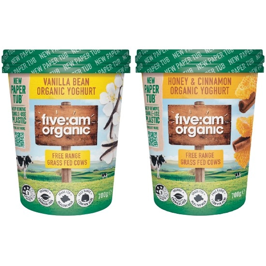 Five:am Organic Yoghurt Varieties 700g