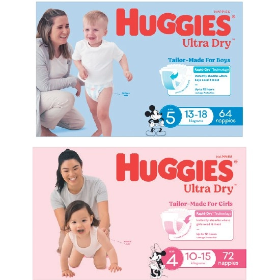 Huggies Ultra Dry Nappies Pk 60-90