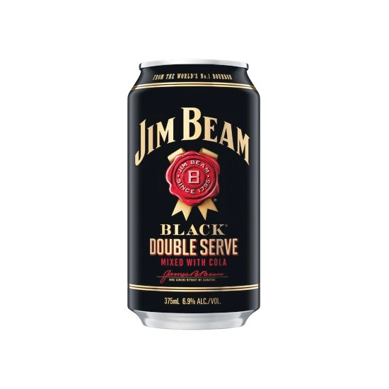 Jim Beam Black Double Serve Cans 10x375ml