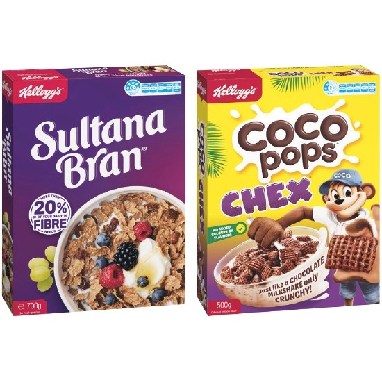 Kellogg’s Coco Pops Chex 500g or Sultana Bran 700g