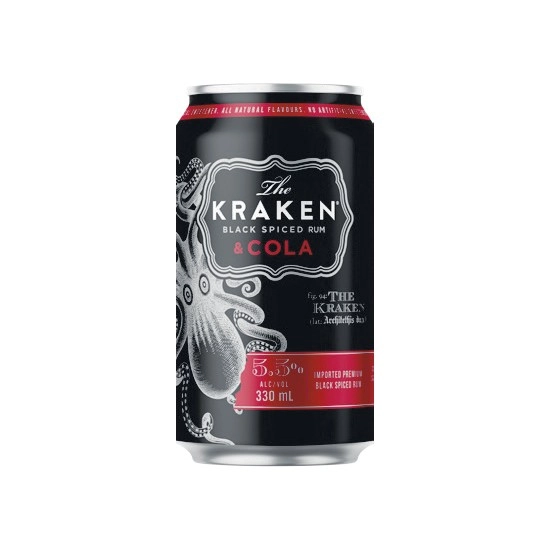 Kraken Spiced Rum & Cola Cans 4x330ml