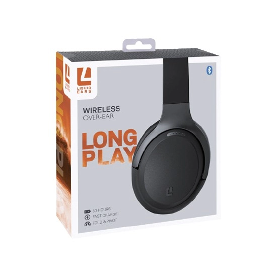 Liquid Ears Long Play Over Ear Wireless Headphones – Assorted