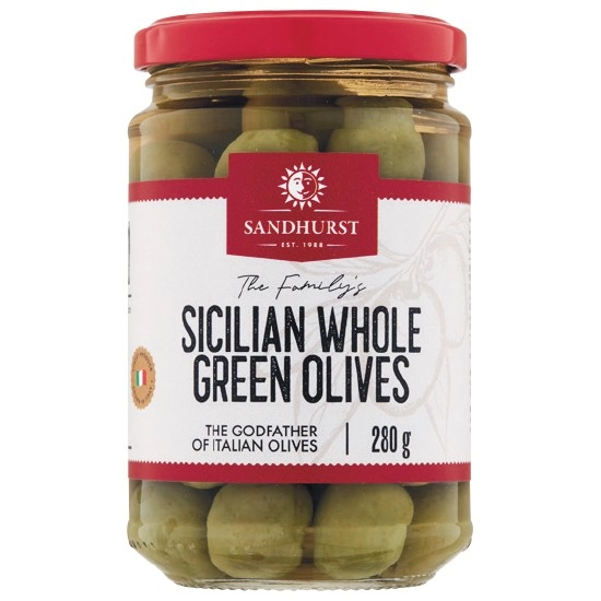 Sandhurst Sicilian Green Olives 280g