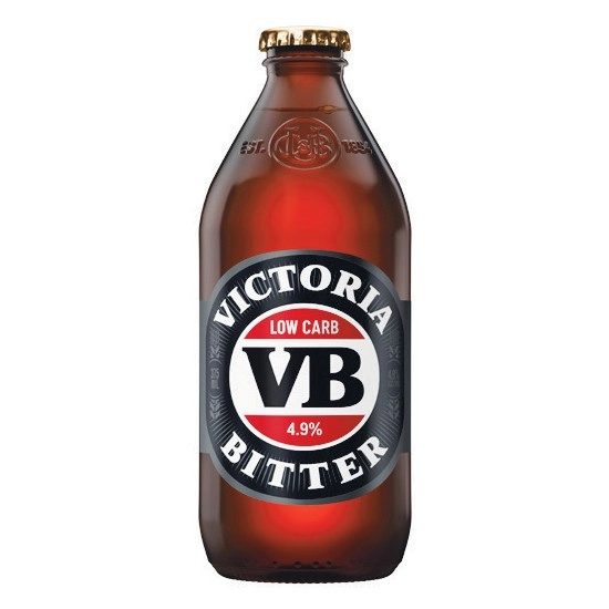 Victoria Bitter Low Carb Bottles 24x375ml