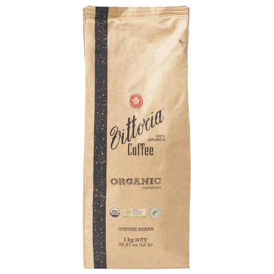 Vittoria Organic Beans or Ground Coffee 1 kg