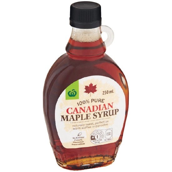 Woolworths 100% Canadian Maple Syrup 250ml