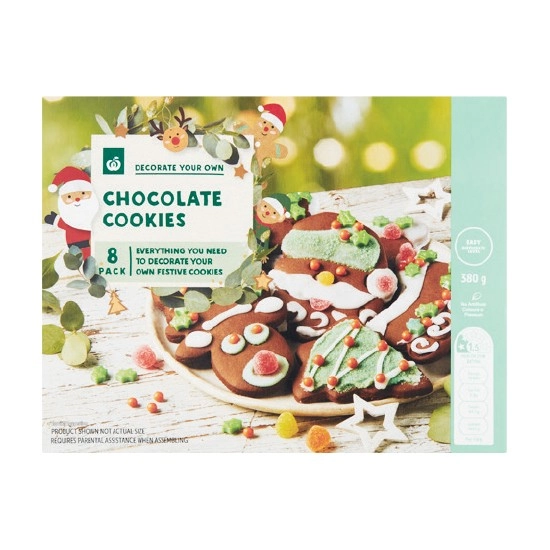 Woolworths DIY Chocolate Cookies Decorating Kit Pk 8