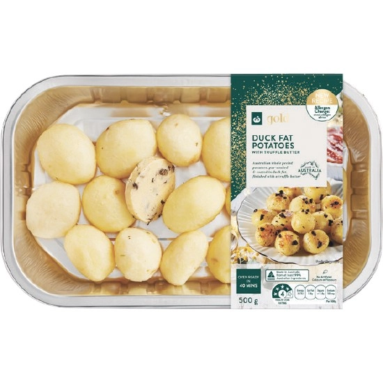 Woolworths Gold Duck Fat Potatoes with Truffle Butter 500g Pack