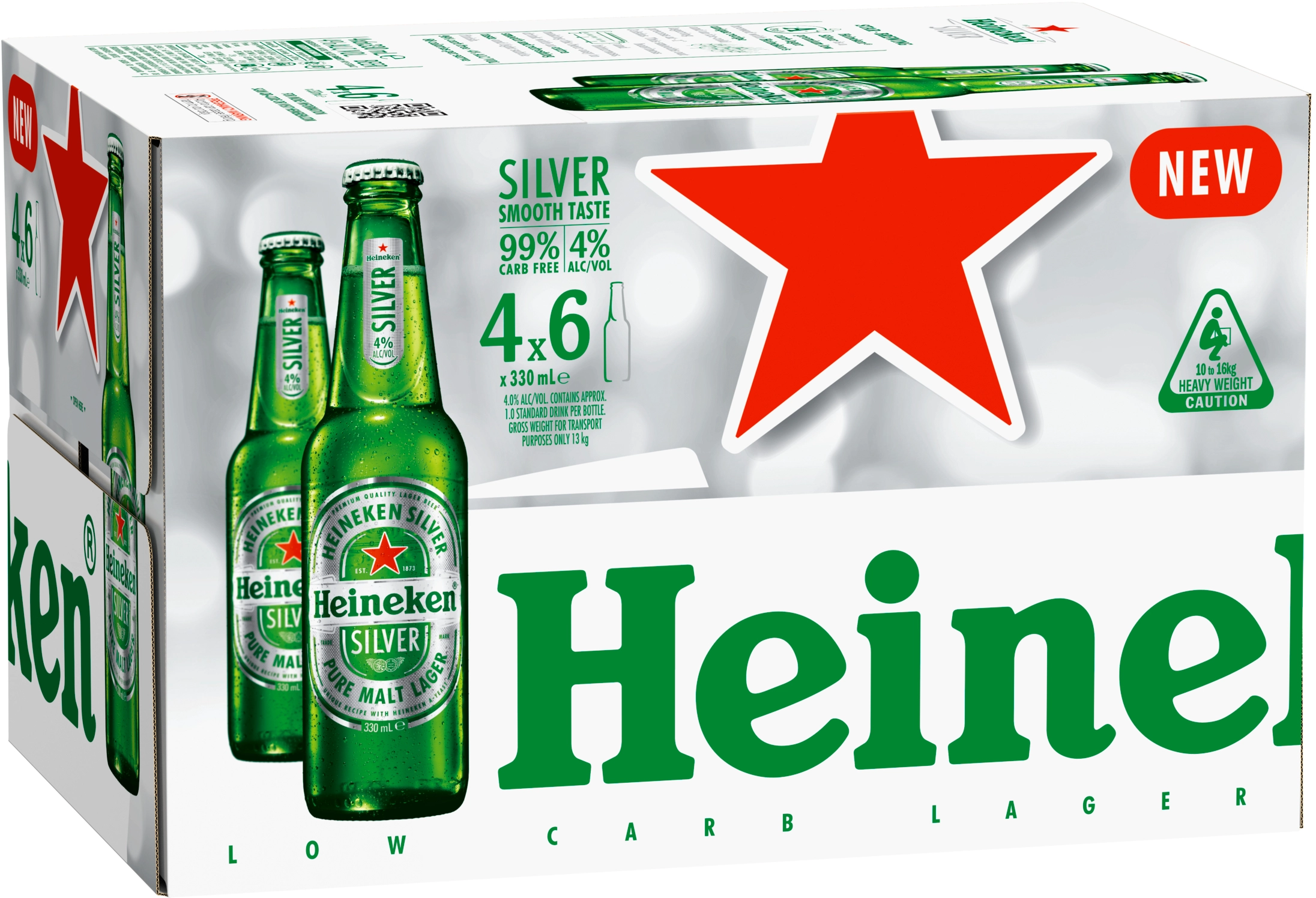 Heineken Silver Bottles 24x330ml