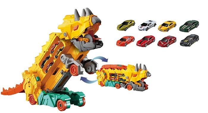 Car Creatures Yellow Dino Hauler with 2 Cars*