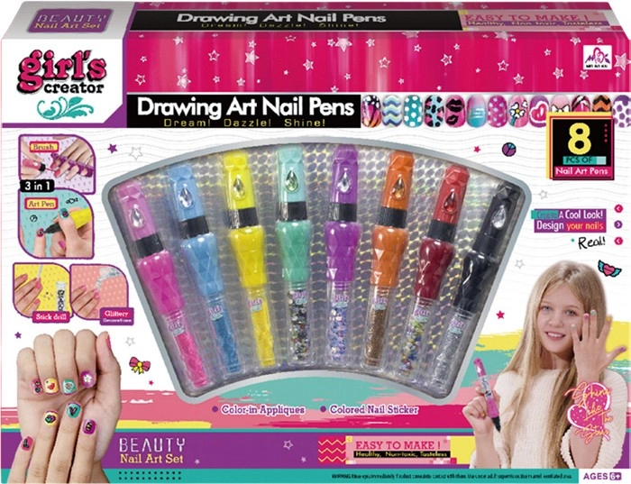 Girls Creator 3-in-1 Drawing Art Nail Pens