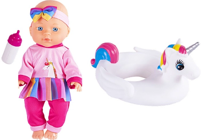 Lunabebe 29cm Baby Doll with Unicorn Floatie