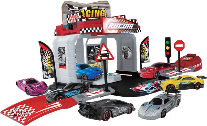 Skyway Diecast Racing Ejection Playset