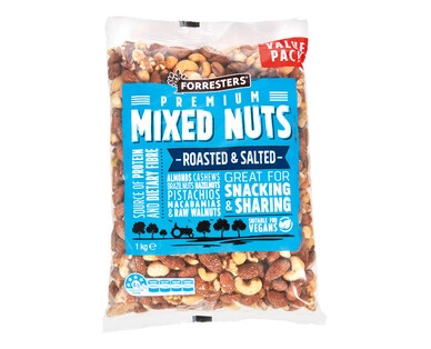 Forresters Roasted & Salted Mixed Nuts 1kg