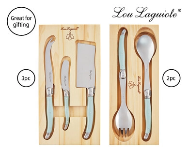 Lou Laguiole Cheese Knife Set 3 Piece or Salad Server Set 2 Piece