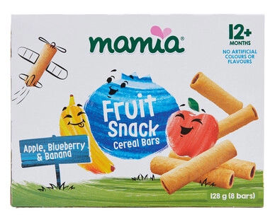 Mamia<sup>®</sup> Fruit Snack Cereal Bars Apple, Blueberry & Banana 12mth+ 8pk 128g