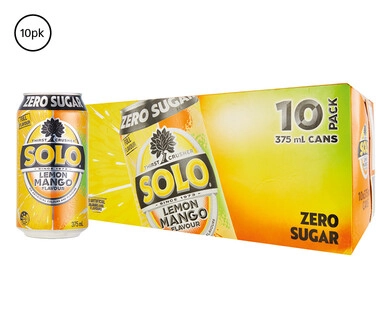 Solo Lemon Mango Zero Sugar 10 x 375ml 