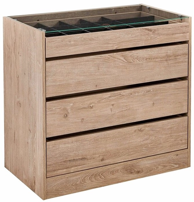 Eden 4 Drawer Display Cabinet