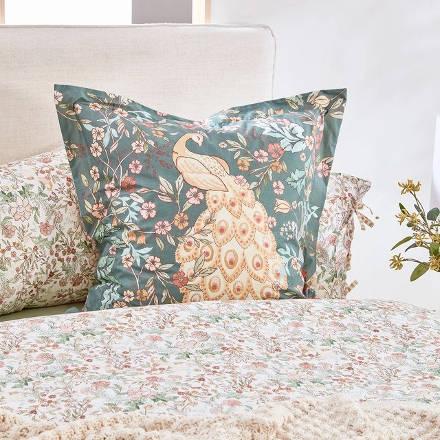 Aisha Floral European Pillowcase by Habitat