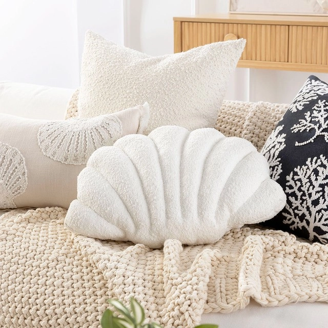 Boucle Shell Cushion by M.U.S.E.