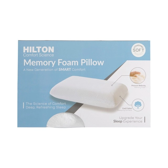 Comfort Science Memory Foam Standard Soft Pillow by Hilton