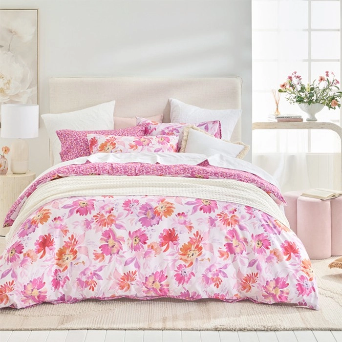 Dahlia Reversible Quilt Cover Set by Habitat