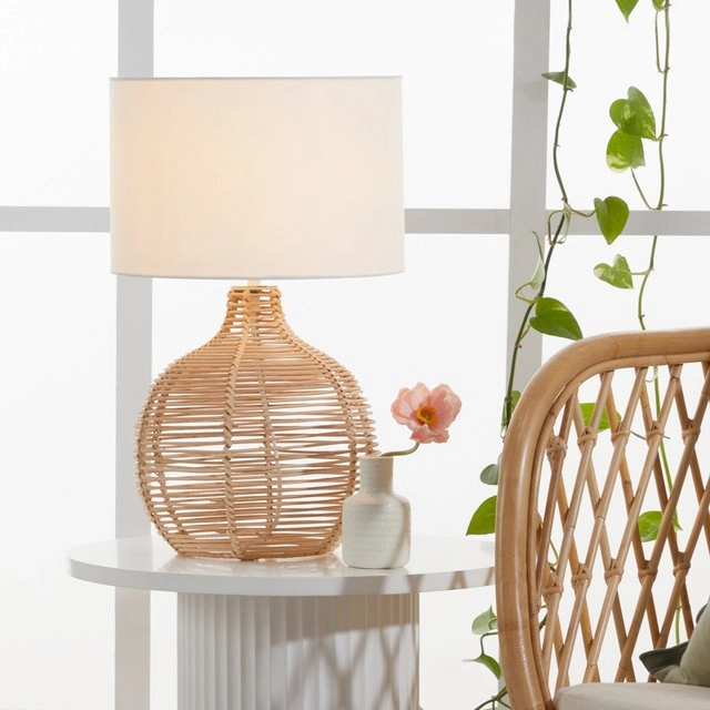 Douglas 50cm Rattan Table Lamp by Habitat