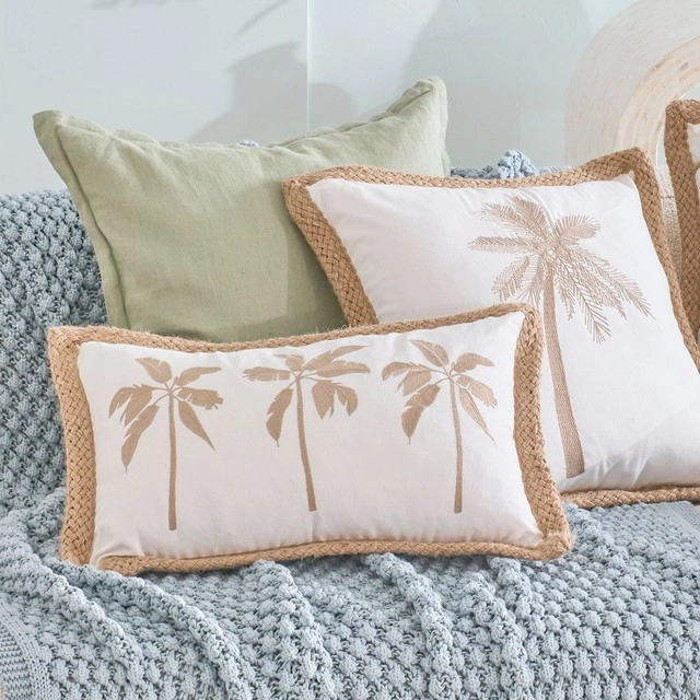 Little Cove Palm Oblong Cushion by Habitat