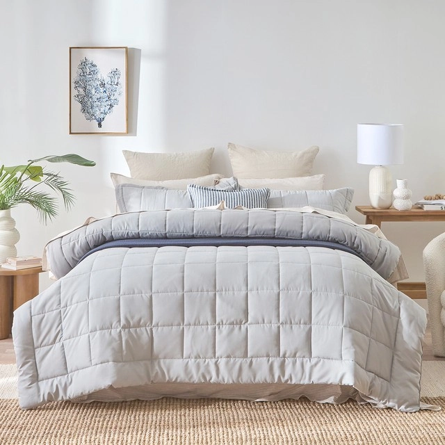 Rhodes Grey Comforter Set by Essentials