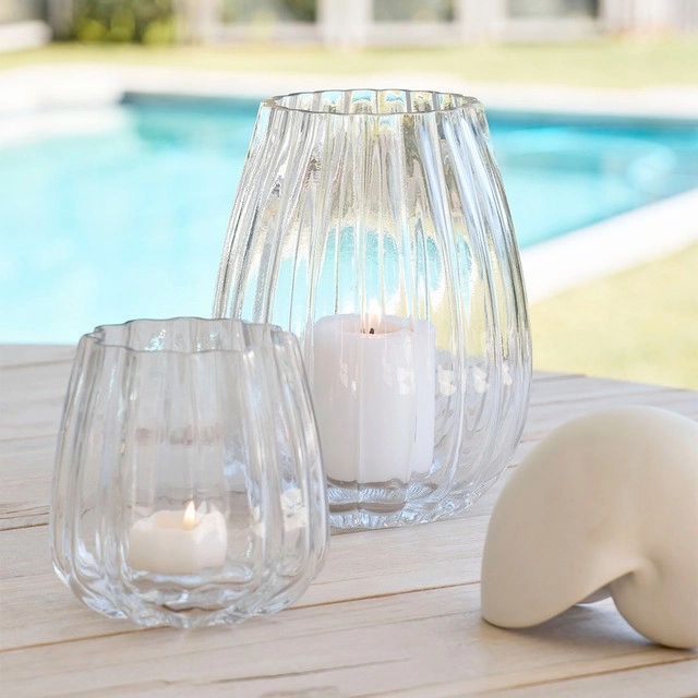 Walter Clear Glass Candle Holder by M.U.S.E.