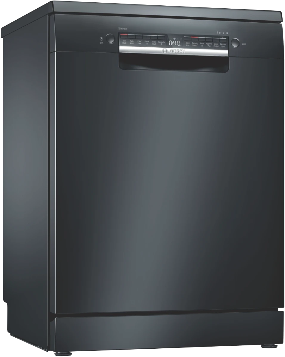 Bosch Series 4 Freestanding Dishwasher Black Inox