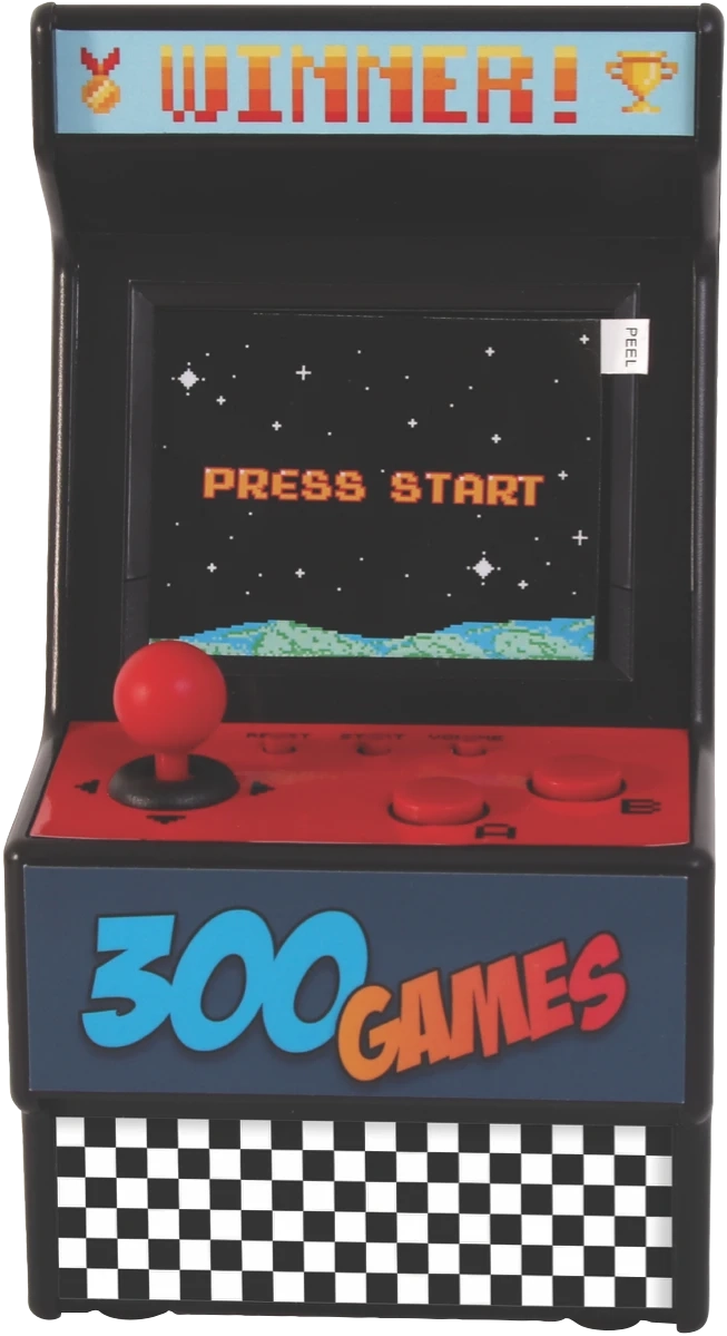 Techxtras 300-in-1 Retro Games Machine (Red)