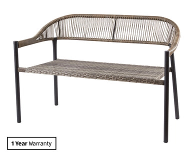 Rope Effect Rattan Bench